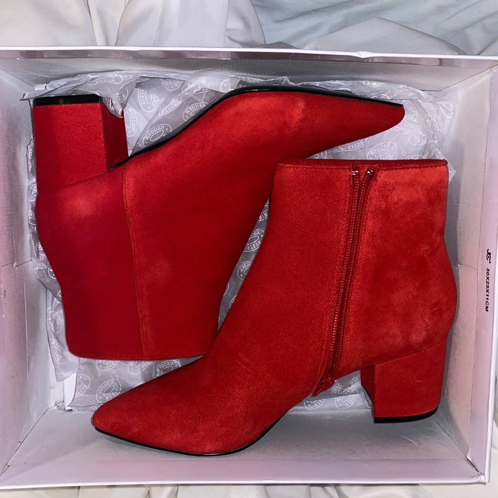 Red Steve Madden booties